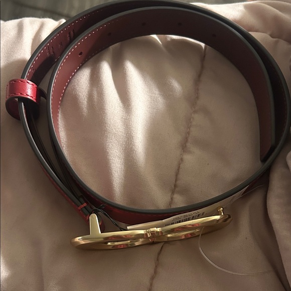 Coach Red Belt with Gold Buckle - Picture 5 of 10